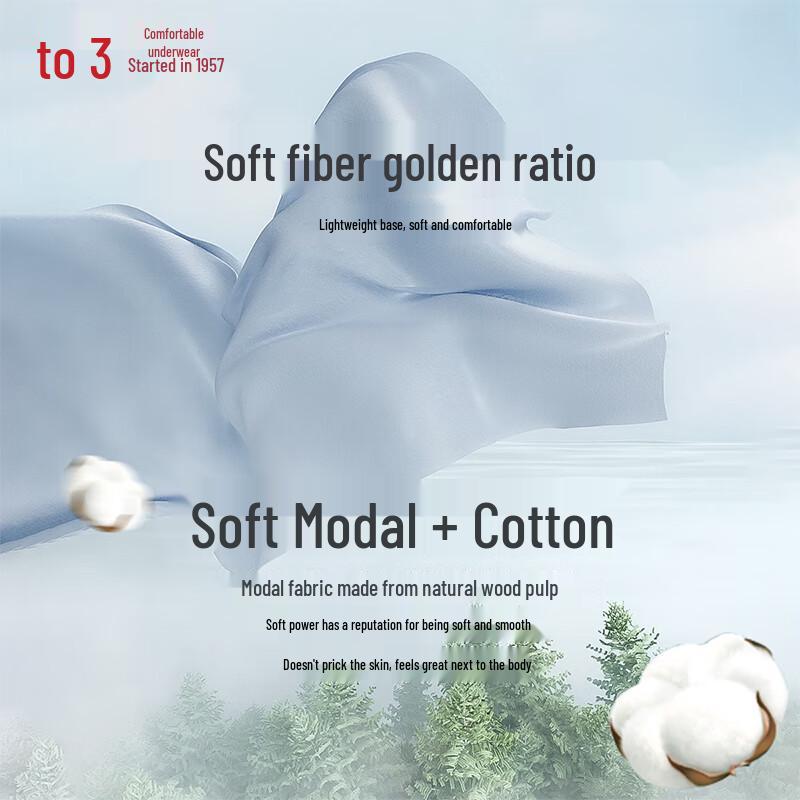 Hodo Men's 7A Antibacterial Boxer Briefs 3-Pack