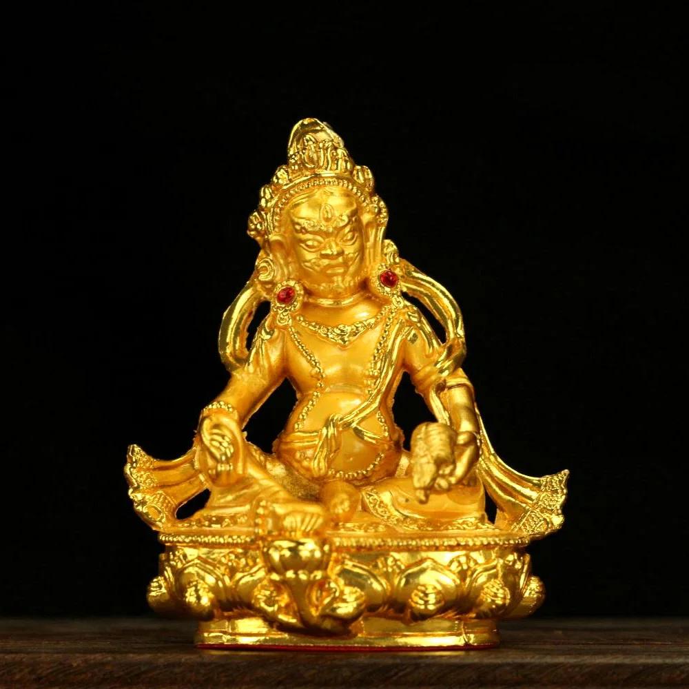 1PCS 3-inch Alloy Manjusri Four Armed Lotus Master White Green Tara Diamond Buddha Home Desktop Decoration