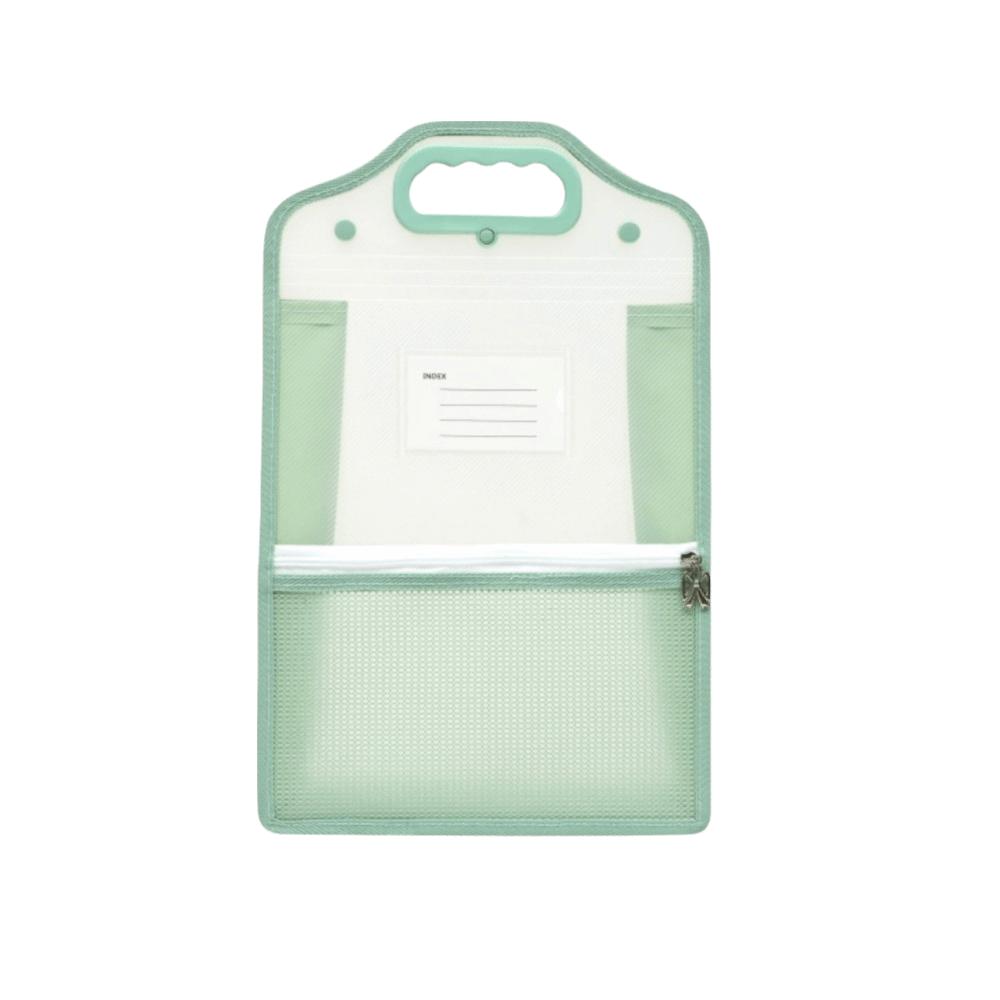 Zipper-Type A4 Document Bag Large Capacity Student Book Bag Homework Bag Test Paper Bag  Office