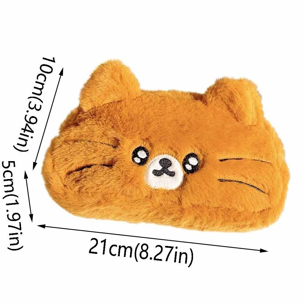 Funny Cat Cartoon Pencil Case Kawaii Stationery Storage Bag Cat Pencil Pouch  School Supplies