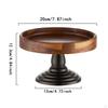 Cake Stand Display Rustic Decorative Round Wood Fruit Tray Dessert Table for