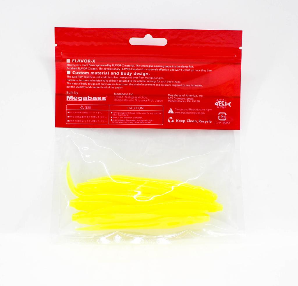 Megabass Мягкая приманка Hazedong 4 дюйма Сплошной Шартрез (0695)