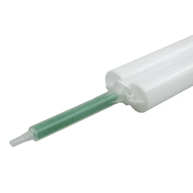 100pcs KZ-F616L Green and Gold Type Bayonet Base Mixing Tube,AB Glue Two-component Static Mixer Nozzle for 50ml Glue Gun
