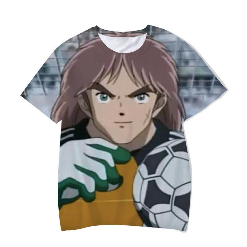 Футболки с героями аниме «Капитан Цубаса» с 3D принтом, уличная одежда для мальчиков и девочек, повседневная модная футболка большого размера с круглым вырезом, детские футболки, одежда