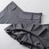 Pleated Skirt for Women A-line Solid Slim Black V-Waist Skirt Academy Style Sexy Anti Shining Uniform Y2k Grey Skirts Short