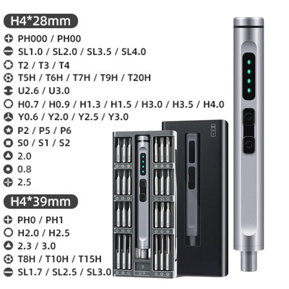 with 48 Magnetic Bits Electric Screwdriver Set Quiet Sound Electric Tool Kit