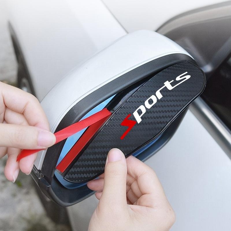 1 пара дождевиков для зеркал заднего вида из углеродного волокна, всепогодные солнцезащитные козырьки для улучшения видимости, аксессуар для зеркал транспортных средств