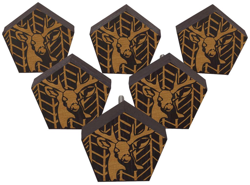 IBA Indianbeautifulart коричневые ручки с гравировкой 10 шт. мебельные деревянные ручки-гребешки в деревенском стиле