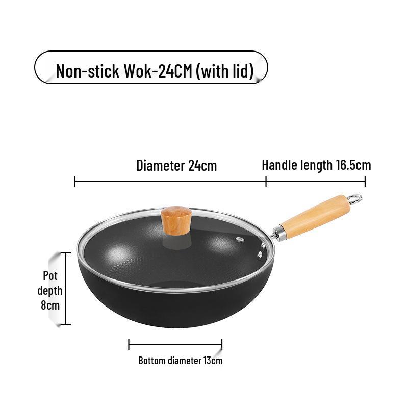 Multi-Use Mini Iron Wok: Non-Stick, Induction & Gas Compatible Flat Bottom Pan for Home & Outdoor Cooking