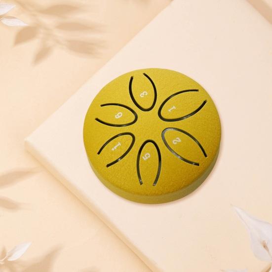 Стальной язычковый барабан 3 дюйма 6 нот уличный садовый колокольчик для чакры мини-барабан маленький эфирный ручной барабан с колотушкой для дзен-йоги