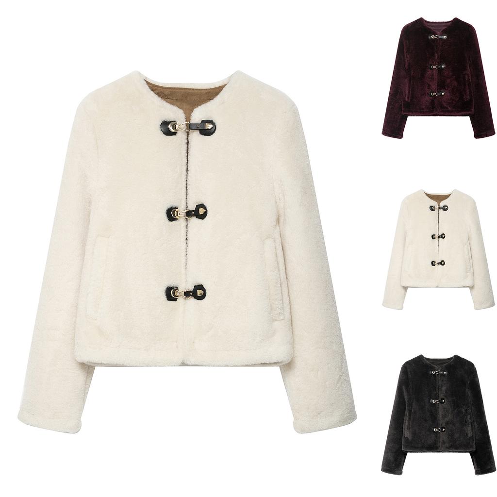 Women's Fashionable Double-Sided Rope Knot Long-Sleeved Jacket