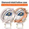 Bling PC Полый Чехол для Huawei Watch GT 5 4 41мм /5 Pro 42мм Крышка Скин Samrt Ремешок Алмазный Кристалл Бампер Защитник GT5 GT4