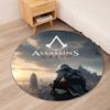Круглый ковер с принтом Assassin's Creed, коврик под стул, ковер для зоны, коврики для прихожей, для офисного кресла, гостиной, спальни, кухни.