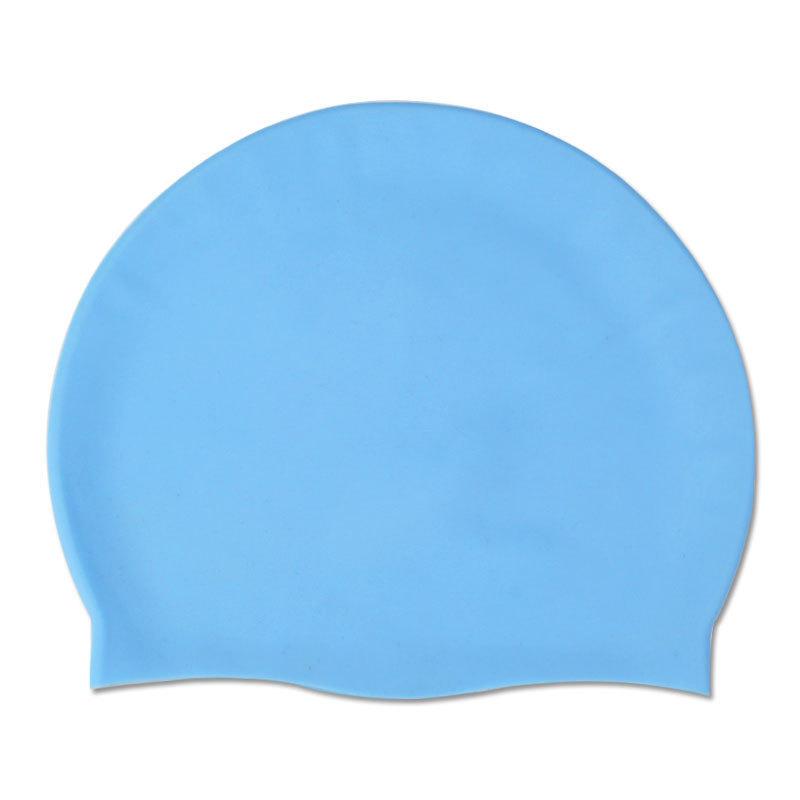OEM Logo Non-Slip Swimming Pool Cap Hat Adults & Kids Elastic Swimming Caps Silicone Swimming Cap