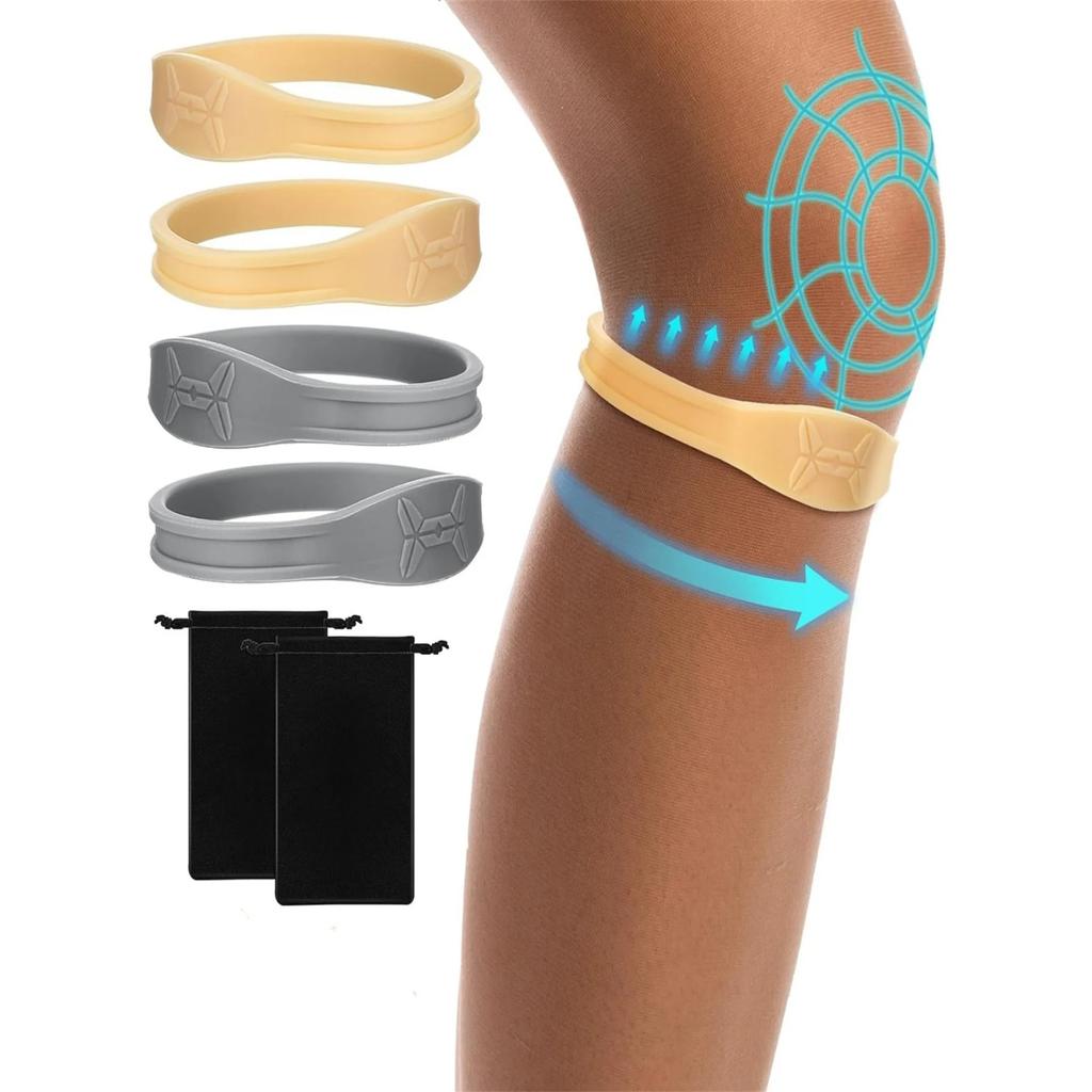 2 шт. Эластичная фиксированная защита коленной чашечки, коленный пояс, защита от давления, протектор надколенника, ремень для коленного сустава, веревка для коленного сустава