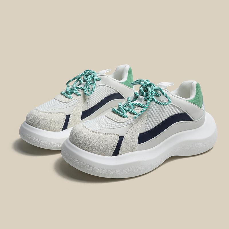 Summer Thick-soled Sneakers Flat Woman Tennis Shoes Spring Autumn Casual Vulcanized Light-colored Fashion Harajuku Women's Shoes