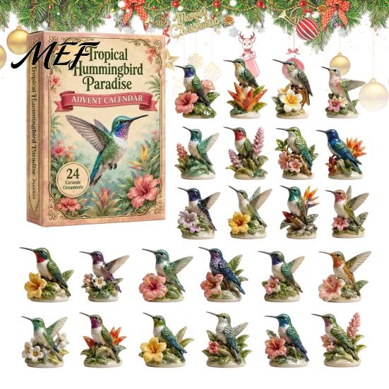Advent Calendar for Girls Boys 2026 Hummingbird Calendar, 24-Day Acrylic Ornament Set with Bird Figure Interactive Holiday Games Countdown,