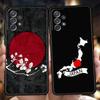 Чехол для телефона Samsung Galaxy A15 A13 A35 A55 A51 A71 A41 A31 A21S A03S A05 A17 A23 A25 A33 A53 A73 5G A07 4G Обложка Флаг Японии