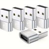 5PCS OTG USB To USB C Adapters Durable Metallic Build Universal Compatibility Including iPhone iPad Samsung S23 IWatch AirPods