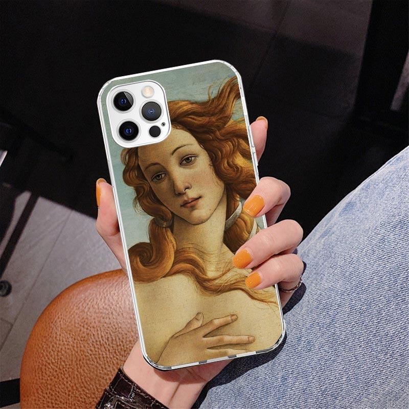 Чехол для телефона в стиле живописи эпохи Возрождения Для iPhone 17 Air 16 Pro Max 16E 15 + 14 Plus 11 12 13 Mini 7 8 SE Подарок Печатная Обложка Fundas 17 A