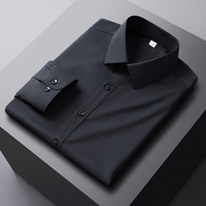 Мужская рубашка Xiao Fu 2026 Весна, с длинным рукавом, Business Casual, стрейч
