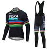 Cross-border bestseller: Spring and Autumn New Long Sleeve Long Pants, UV Protection Bicycle Sports Outdoor Cycling Wear Set Customization
