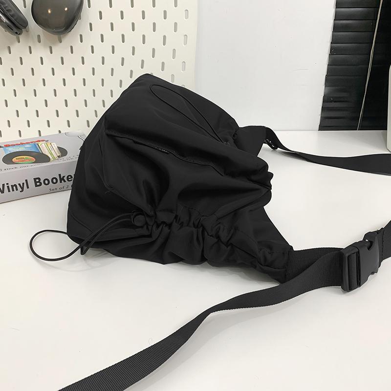 Large Capacity Drawstring Bag Men Lightweight Crossbody Bag Women Commuter Shoulder Tote Bag
