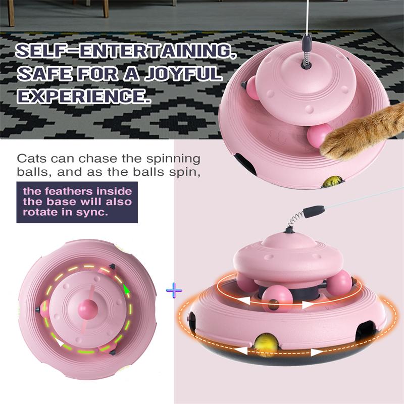 3 в 1 Мульти-кошачья игрушка Кошачья палочка-дразнилка Перо Трекинговые шарики Потеря веса Повышение интеллекта Снятие беспокойства Интерактивная игрушка для котят