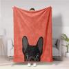 Cute cartoon dog digitalprinted polyester Bedroom velvet flannel soft sofa cover blanket Fleece soft sofa cover blankets