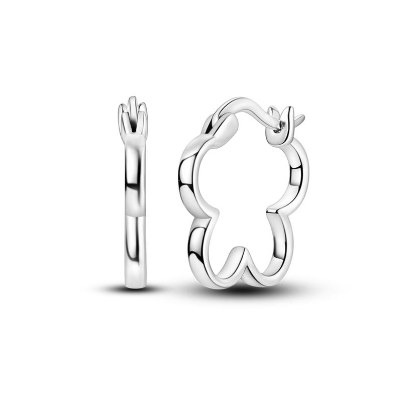 925 Silver Earrings Shining Zircon Cherry Rainbow Flower Mushroom Iris Flower Hoop Earring for Women Party Jewelry Gift