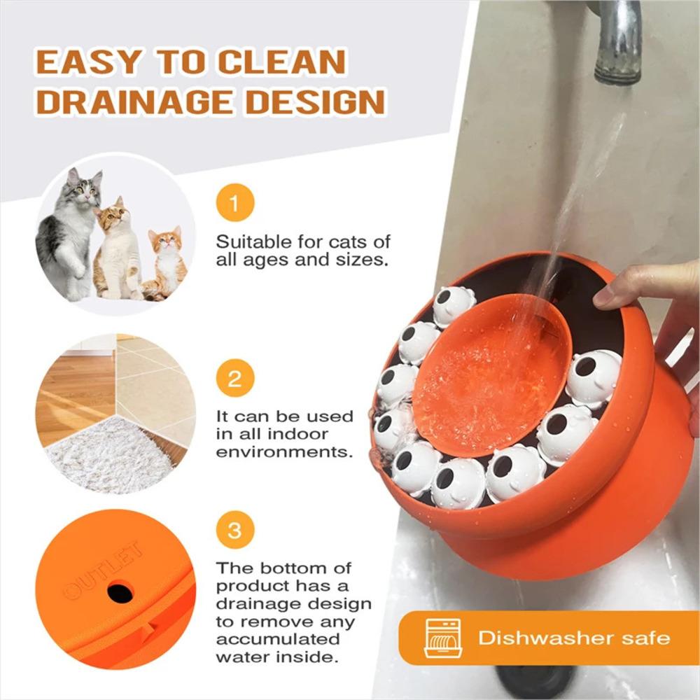 Cat Toys Cats Puzzles Feeder Rotating Slow Feeder Interactive for Indoor Cats Feeder Pet Toy for Aid Pets Digestion And Mental