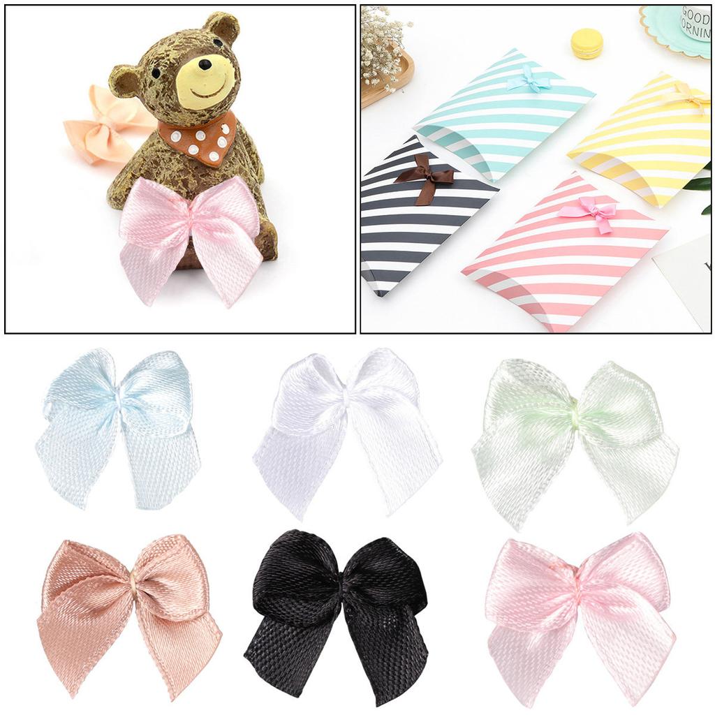 100Pcs Butterfly Bow Small Flowers Handmade Ribbon Bows Hair Accessories for DIY Crafts Gift Decor Sky Blue Ribbon Bows