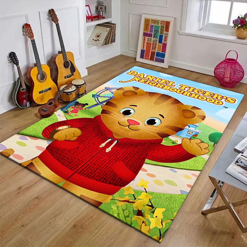 Daniel Tiger Polyester Carpet, Soft Indoor Mat for Office Chair, Living Room, Computer Desk - Decorative Home Office Rug Design
