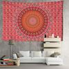 Красный мандала цветок гобелен настенный абстрактный психоделический колдовство богемный общежитие гостиная домашний декор