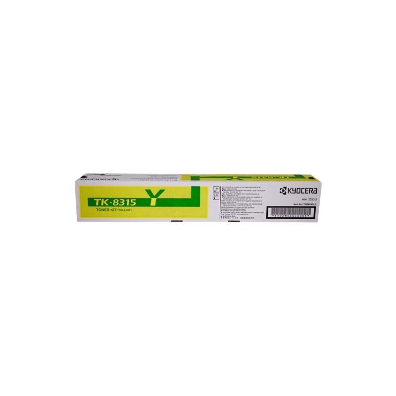 Kyocera TK8315 Yellow Original Toner Cartridge - 1T02MVANL0/TK8315Y-TK8315Y