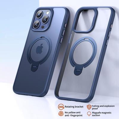 Чехол для мобильного телефона iPhone 15 Pro Max с магнитной подставкой, покрытие из ТПУ+ПК, совместимый с MagSafe