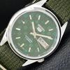 AUTOMATIC VINTAGE SEIKO 5 REFURBISHED JAPAN MENS GREEN DIAL WATCH A440450-4 Sk-a440450