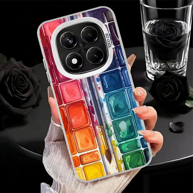 Набор акварели Палитра красок Мягкий чехол для телефона для Xiaomi Redmi Note 13 14 15 Pro Plus 12S 12 11S 11 11T 10S 10 Ударопрочный чехол