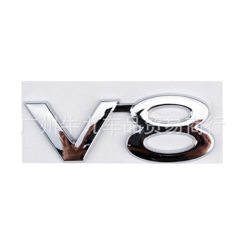 V6 V8 labeling is suitable for Prado, metal label, overbearing modified logo Rand Coluzer tail label