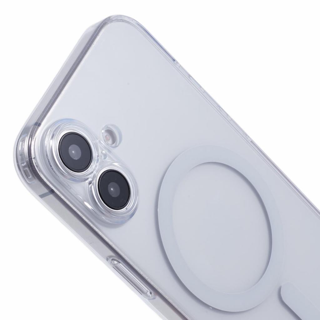 JAUCASE For iPhone 16 Case Compatible with MagSafe PC+TPU Crystal Clear Phone Cover