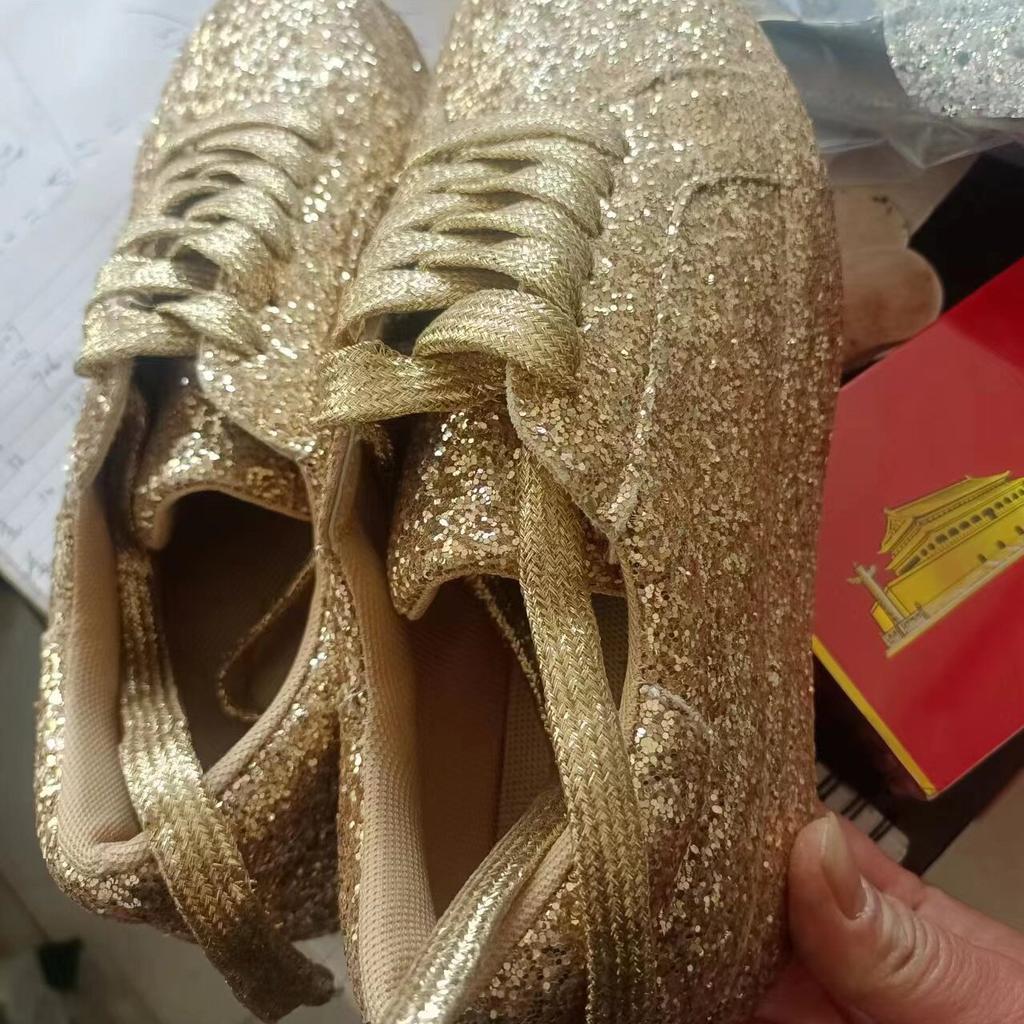 Большие размеры, повседневные модные туфли с пайетками, женские кроссовки со шнуровкой спереди, с плоским дном и круглым носком, с принтом в виде пятна