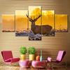 5 piece HD canvas Animal Deer in golden sunshine Canvas picture painting decor print Modular poster wall art Home Decor