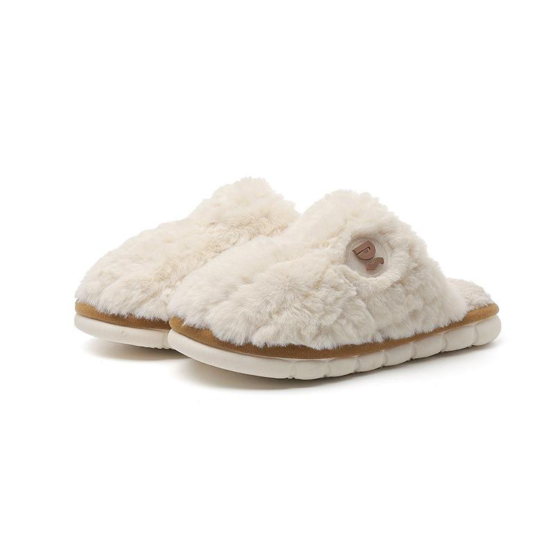 Новые хлопковые женские тапочки, осенне-зимние нескользящие парные тапочки на толстой подошве, мужская зимняя домашняя обувь