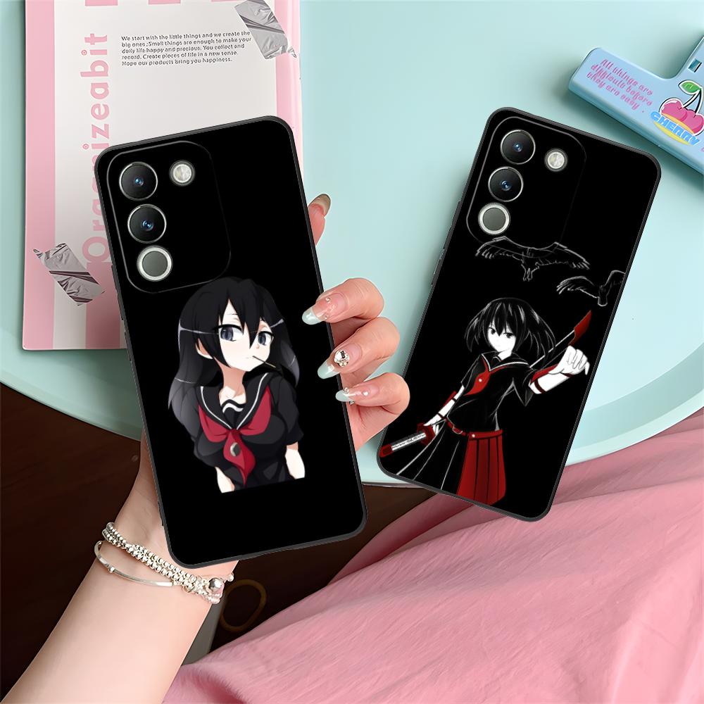 Матовый ТПУ чехол для мобильного телефона Akame Kurome для VIVO V60 V50 V40 V30 V29 V27 V25 V23 Pro Lite 5G Цветной печатный чехол