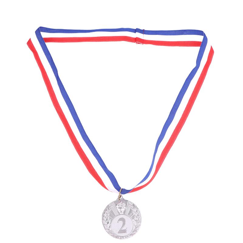 1Pc 5Cm Gold Silver Bronze Metal Award Medals Winner Medals With Neck Ribbon Competition Medals Students Rewards Sports Medals