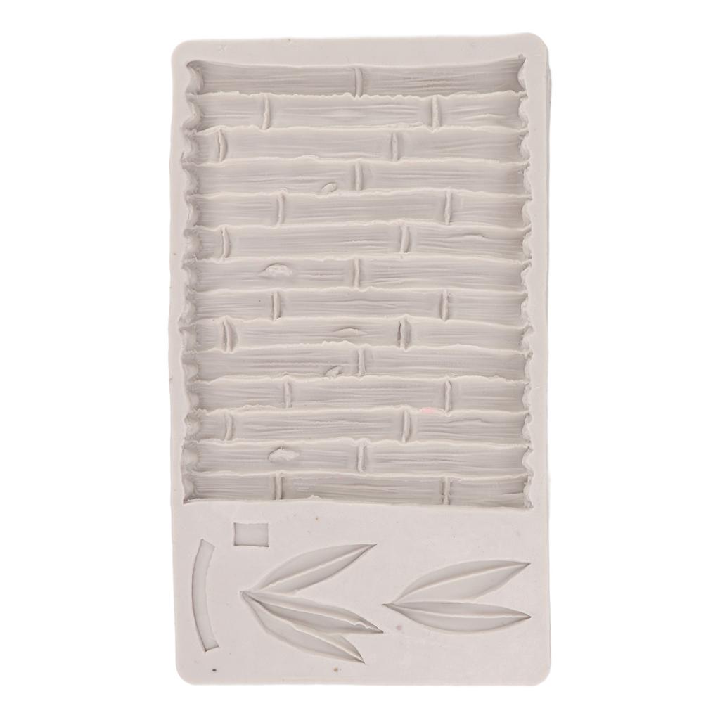 Silicone Mold Safe Elastic Grey Leaves Bamboo Design Tear Resistant Easy Demoulding DIY Baking Mold