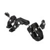 Double Camera Clamp 360 Degree Dual Clamp Camera Mount Crab Plier Clip with 1 4 3 8 Inch Interface Cold Shoe for