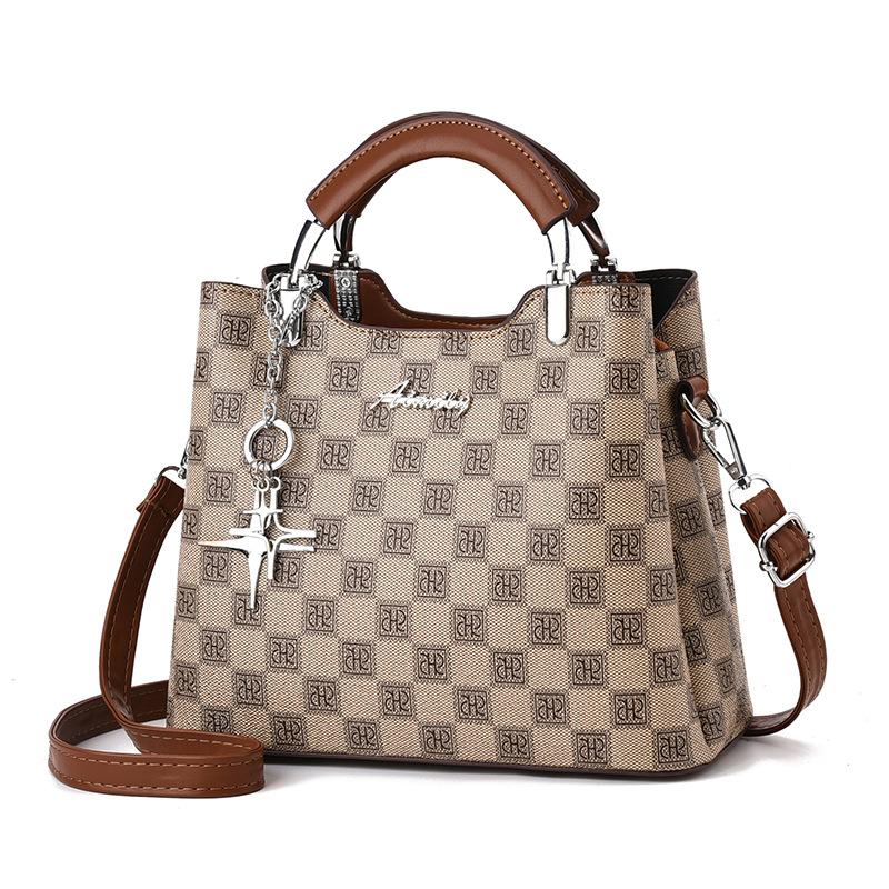 Bag Women's 2025 Autumn New Fashion Portable Tote Bag Versatile Shoulder Crossbody Bag Women's Bag Small Square Bag