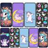 Чехол для iPhone 17 16 15 Xiaomi Poco Redmi Note 14 13 12 11 Pro Max 9 16e Samsung Galaxy S25 S24 S23 OPPO Huawei Мультяшный Единорог Милый Чехол для Телефона