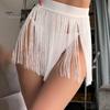 Женская сексуальная пляжная юбка с высокой талией и кисточками, летняя однотонная мини-юбка с бахромой, костюм для вечеринки, Клубная одежда
